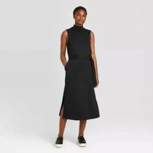 Prologue Medium Black Women Mock Neck Dress